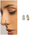 Clip-On Nose Ring with Triple Heart Crystal Design – No Piercing Needed