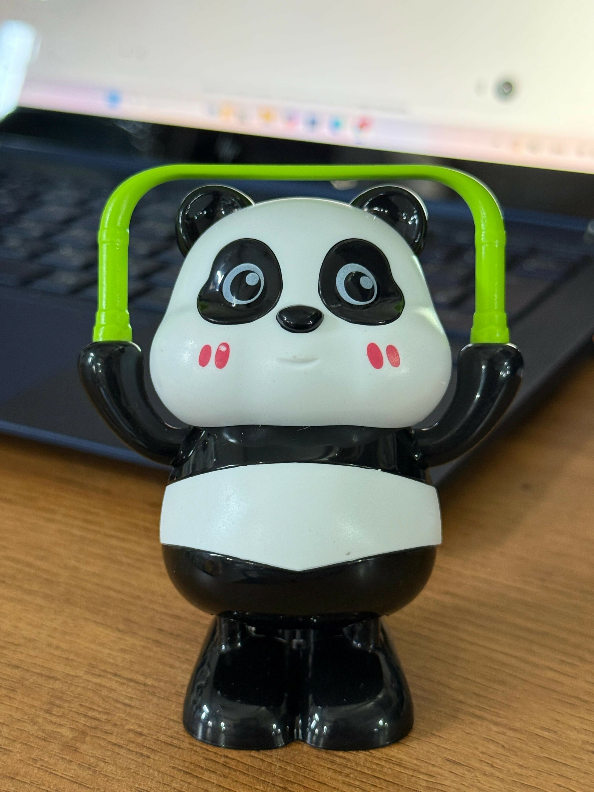 Wind-Up Jumping Panda Toy with Moving Arms for Kids