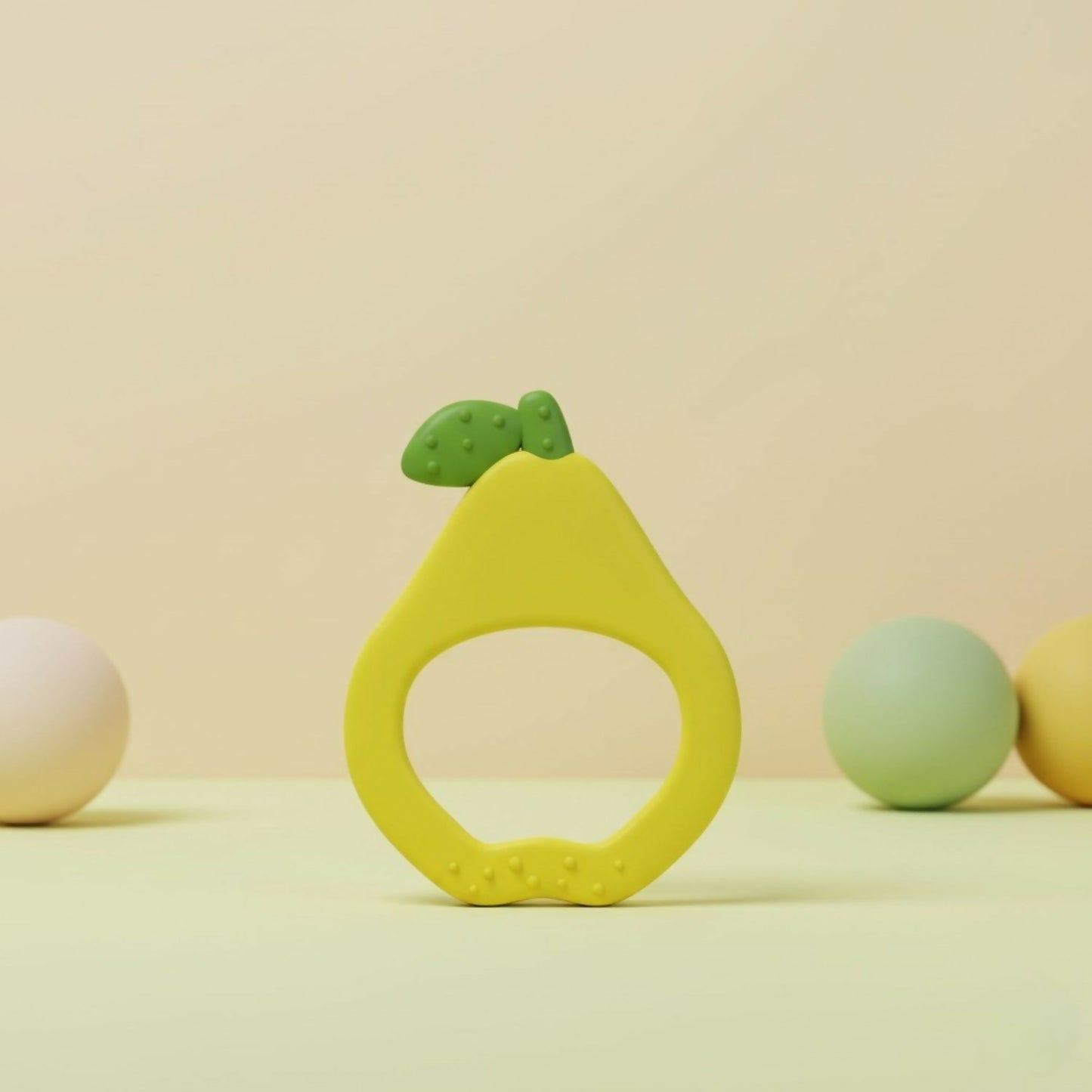 Guava shaped silicone baby teether