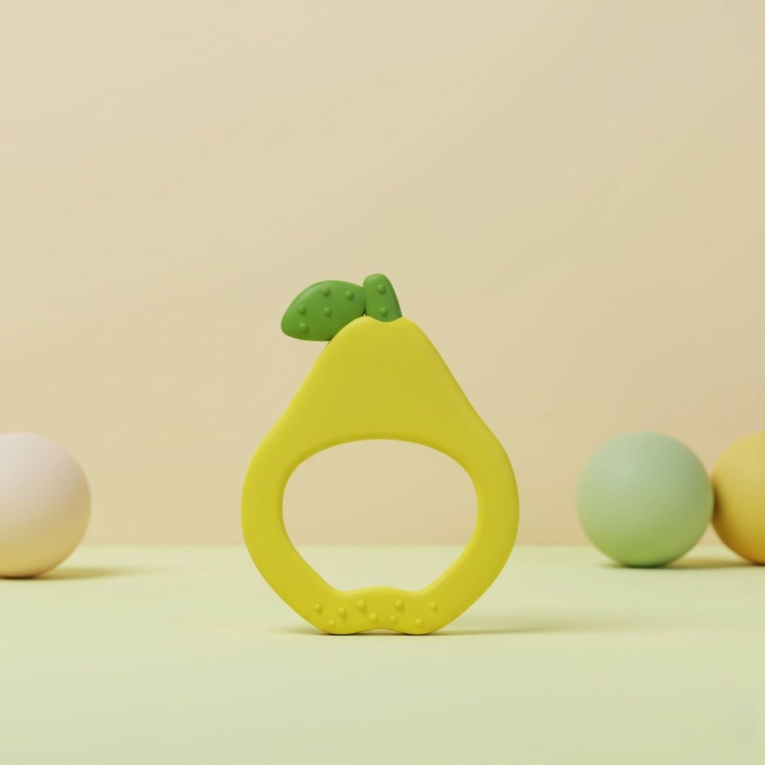 Guava shaped silicone baby teether