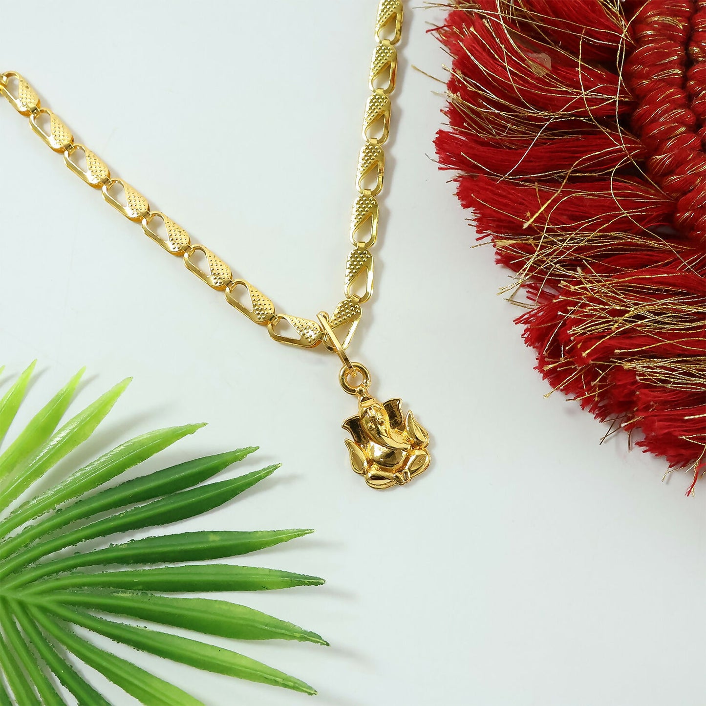 Lord Ganesha Pendant with Chain – Symbol of Prosperity Necklace