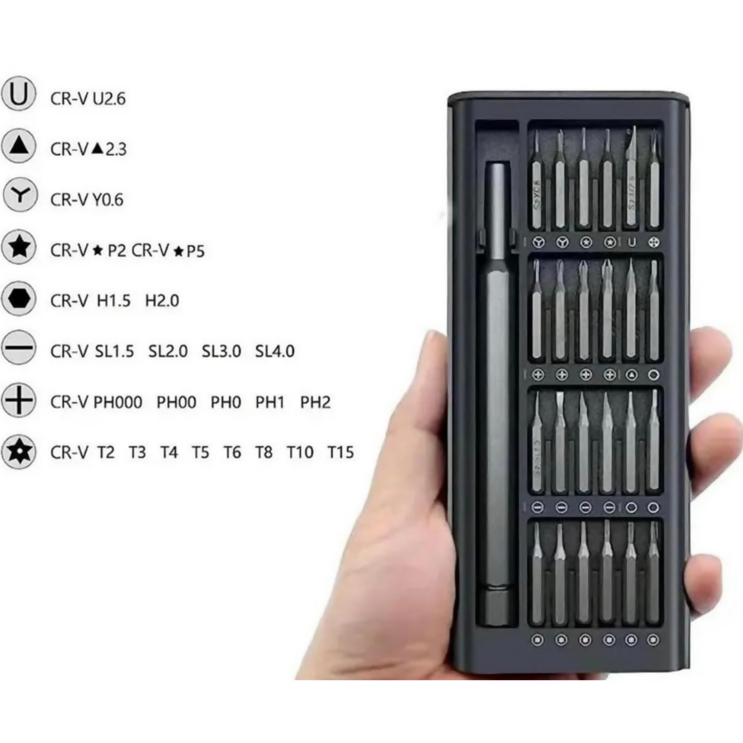 Precision Screwdriver Set 32-in-1 – Magnetic Repair Tool Kit for Electronics
