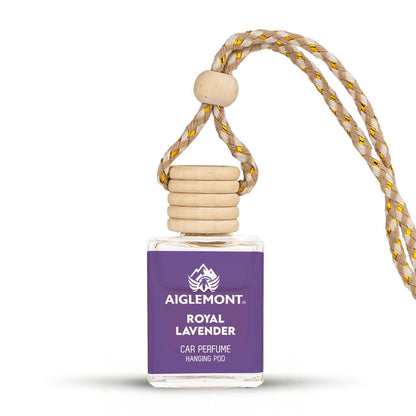 Royal Lavender Car Perfume Hanging Pod Long Lasting Air Freshener Premium (10ml)