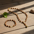 Ram Naam Pendant Gold Plated Combo with Rudraksha Bracelet