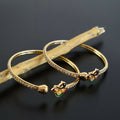 Peacock Bangles – Colorful Stones with Festive Charm