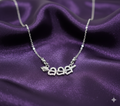 Cupid's Arrow Necklace – Silver Tone Double Heart Pendant