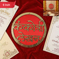 Kankotri Lekhan Ceremony Decor – Traditional Wedding Invitation Wall Hanging