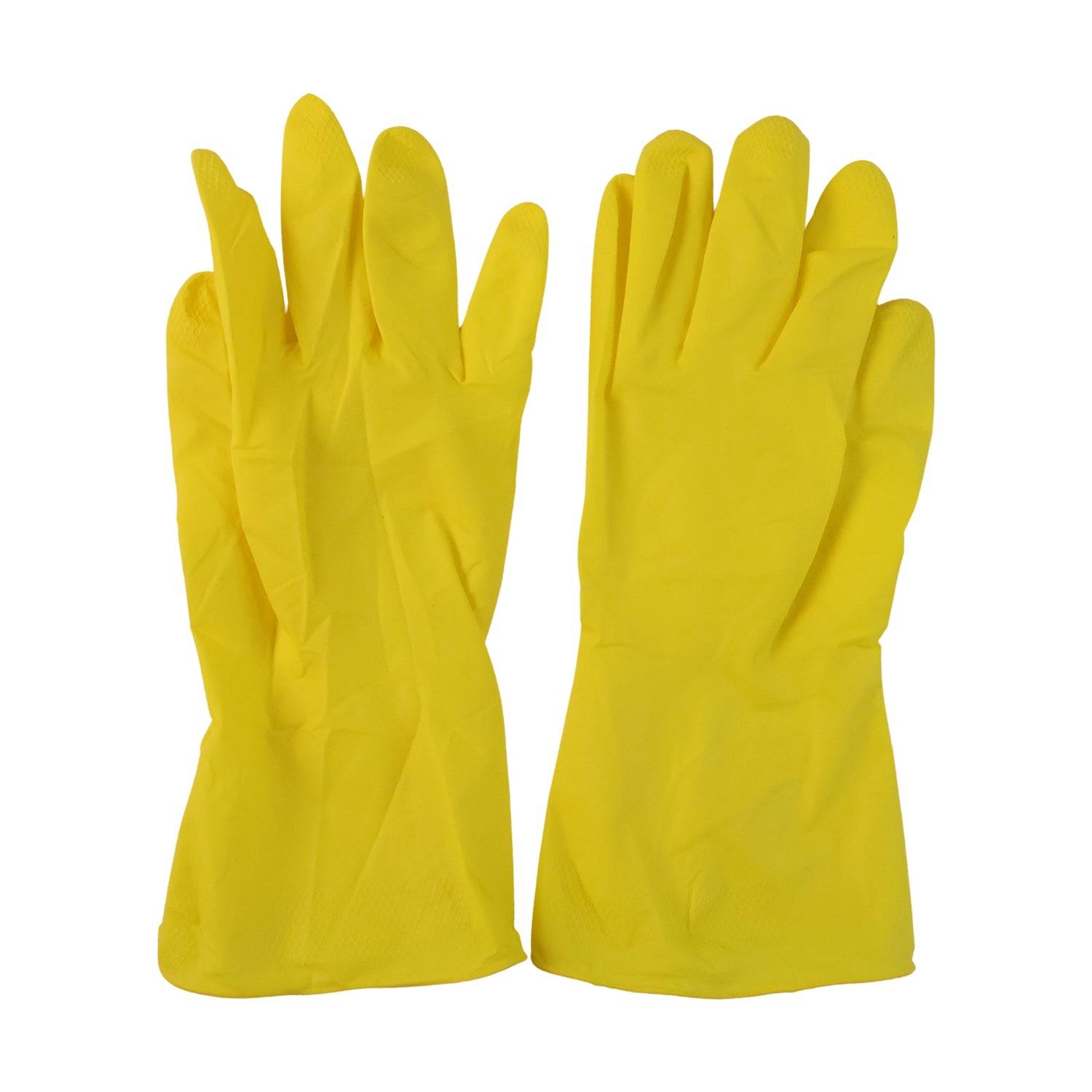 Reusable yellow rubber gloves