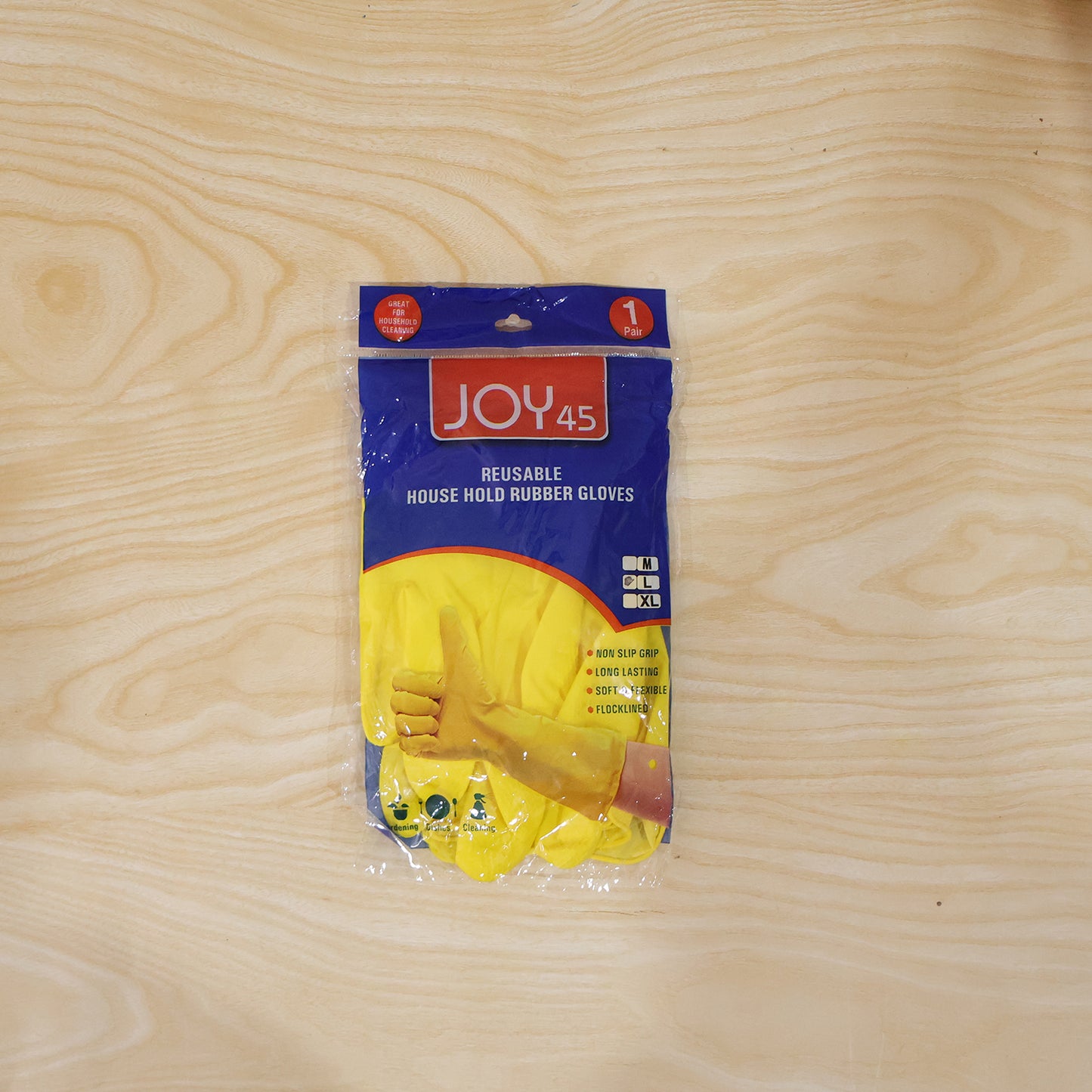 Yellow rubber gloves daily use