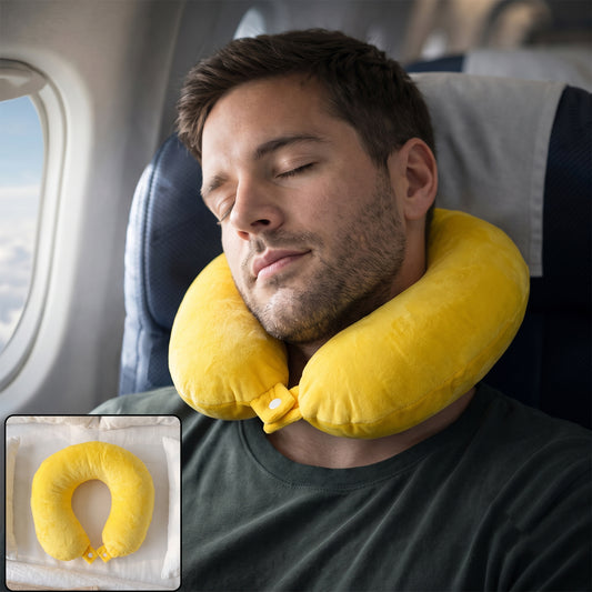 Soft neck travel pillow U shape head support cushion for flights