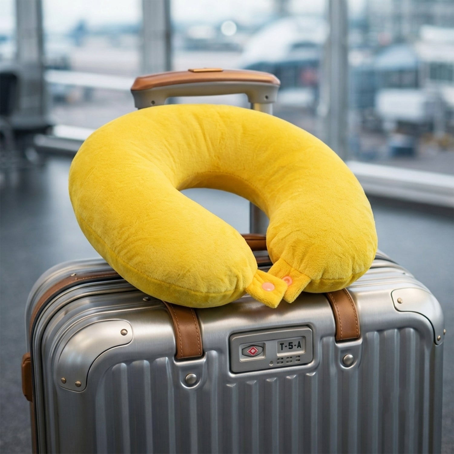 Soft Neck Travel Pillow U Shape Head Support Cushion for Flights (1 Pc)