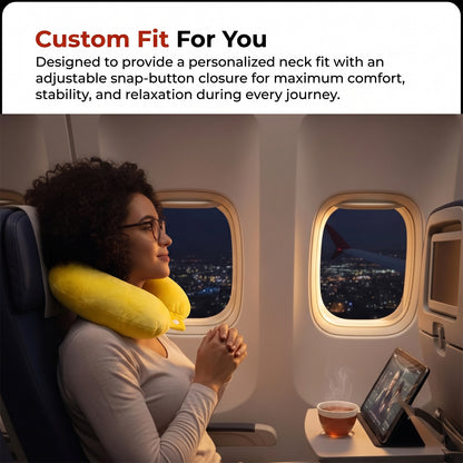 Soft Neck Travel Pillow U Shape Head Support Cushion for Flights (1 Pc)