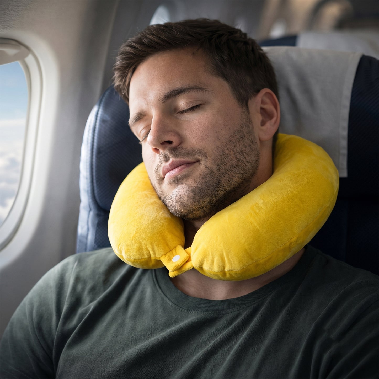 Soft Neck Travel Pillow U Shape Head Support Cushion for Flights (1 Pc)