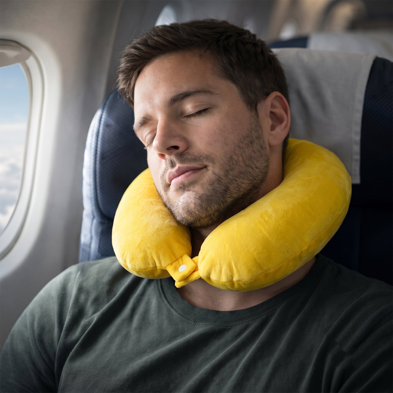 Soft Neck Travel Pillow U Shape Head Support Cushion for Flights (1 Pc)
