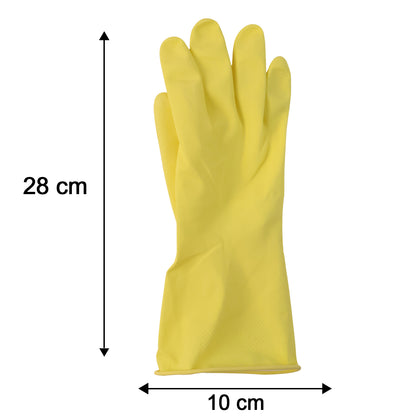 Medium yellow gloves size dimensions