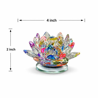 Crystal Cut Decorative Glass Lamp Shade Table Decor Showpiece