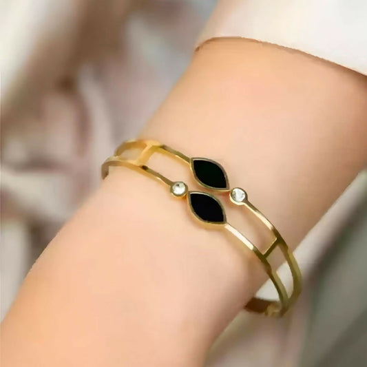 Stainless Steel Gold Plated Kada Bracelet For Girls And Women