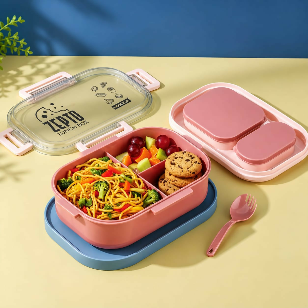 ZEPTO lunch box with all containers and spoon