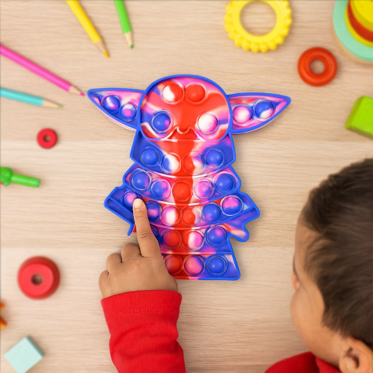 Premium Cartoon Shape Silicone Pop It Fidget Toy (1 Pc)