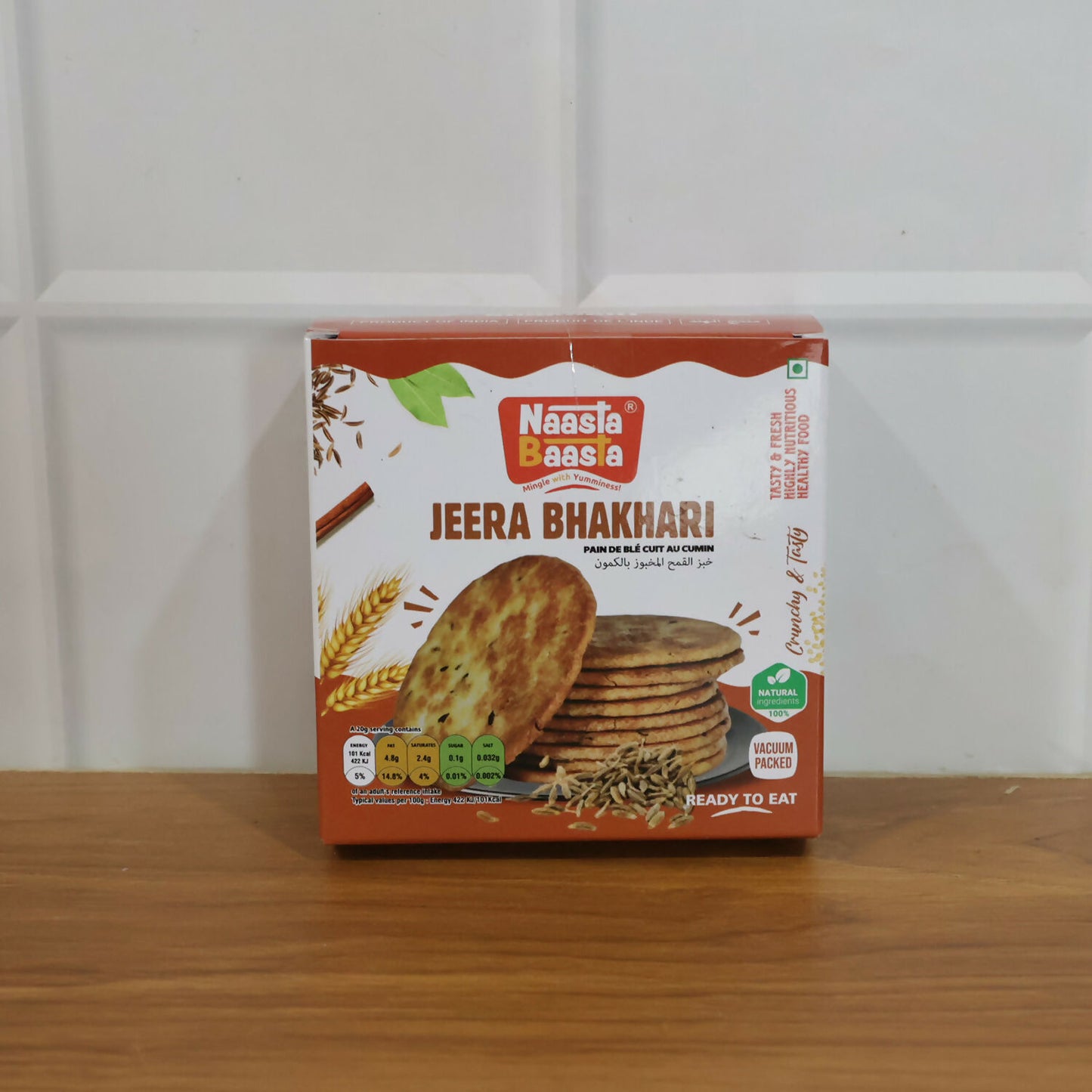 Naasta Baasta Jeera Bhakhari – Crispy Cumin Flavored Ready to Eat Snack (200 Gm)