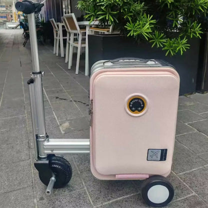 Electric Ride On Scooter Travel Bag with Foldable Trolley Design – Available in Silver, Pink & Black