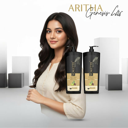 Scalette Aritha Genesis Shampoo & Conditioner for Natural Care, Shine & Healthy-Looking Hair