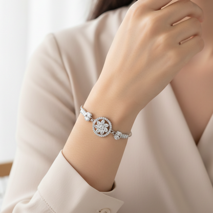 Luxury AD Floral Motif Bracelet perfect for all functions