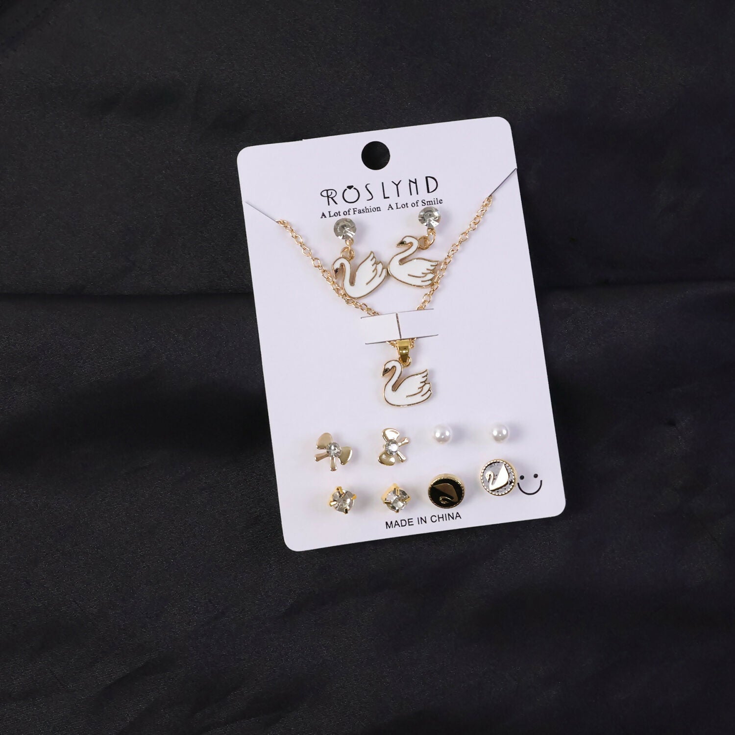 Premium Gold Plated Leaf Pearl Drop Earrings for Women & Girls (Pack Of 7)