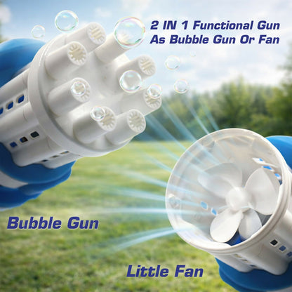 Aditi Toys Gatling Bubble Gun for Kids, 8- Hole Bubble Gun Toy for Kids 3+