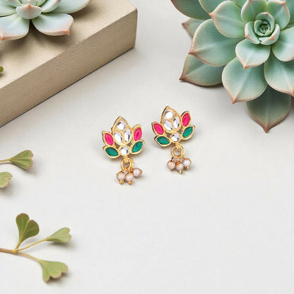 Multi-Strand Pearl Choker with Gold Floral Filigree Pendant