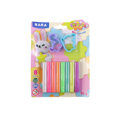 NARA 8 Color Modelling Clay Set with Shape Cutters – Kids Creative DIY Play Dough Kit (90 Gm)