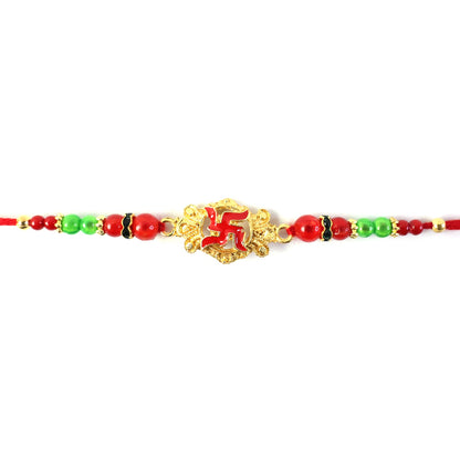 Decorative rakhi with cultural Swastik symbol