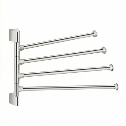 Premium Glossy Stainless Steel Wall Mounted 4 Rod Towel Holder Rack