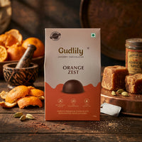 Gudlily Desi Jaggery Chocolate with Orange Zest Flavor (100 Gm)
