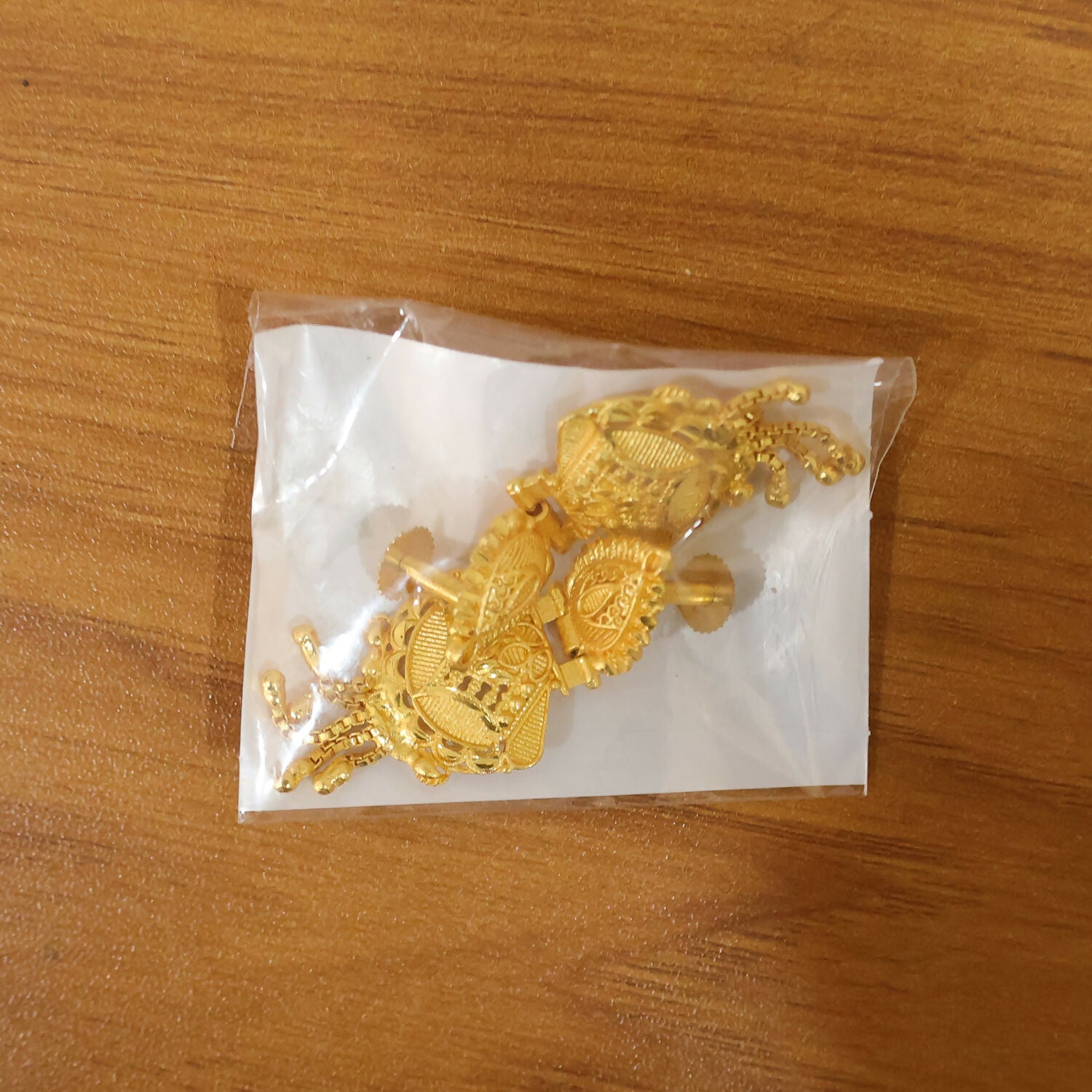 Luxurious Festive Wear Gold Dangle Earrings with Intricate Carved Design and Hanging Gold Beads