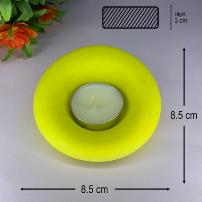 Gadi Diya yellow tealight candle Elegant Home Decor Handmade