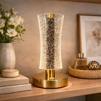 Modern Crystal Table Lamp with Warm Light for Bedroom & Living Room