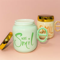 Premium Ceramic Coffee Mug with Golden Lid & Stylish Handle – Insulated Drinkware Cup for Tea, Coffee, Milk & Office Use | Leak-Resistant Lid | Cute Printed Design | Ideal Gift for Birthday, Couples, Friends & Home Décor (Pack of 1)