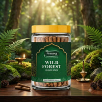 Wild Forest Dhoop Sticks for Pooja and Meditation, Floral Fragrance Incense Jar for Home