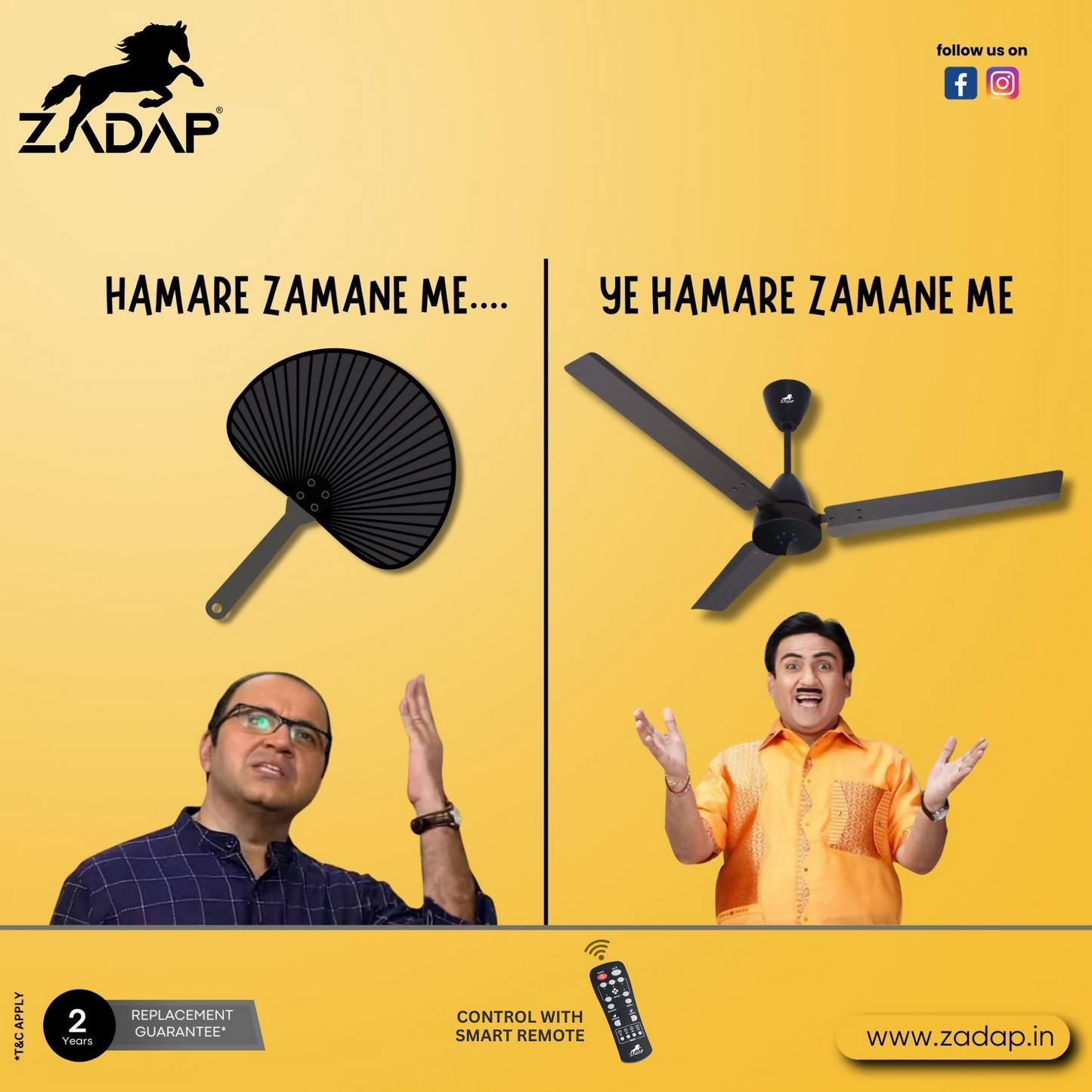 Zadap STROM High Speed BLDC Fan with Remote