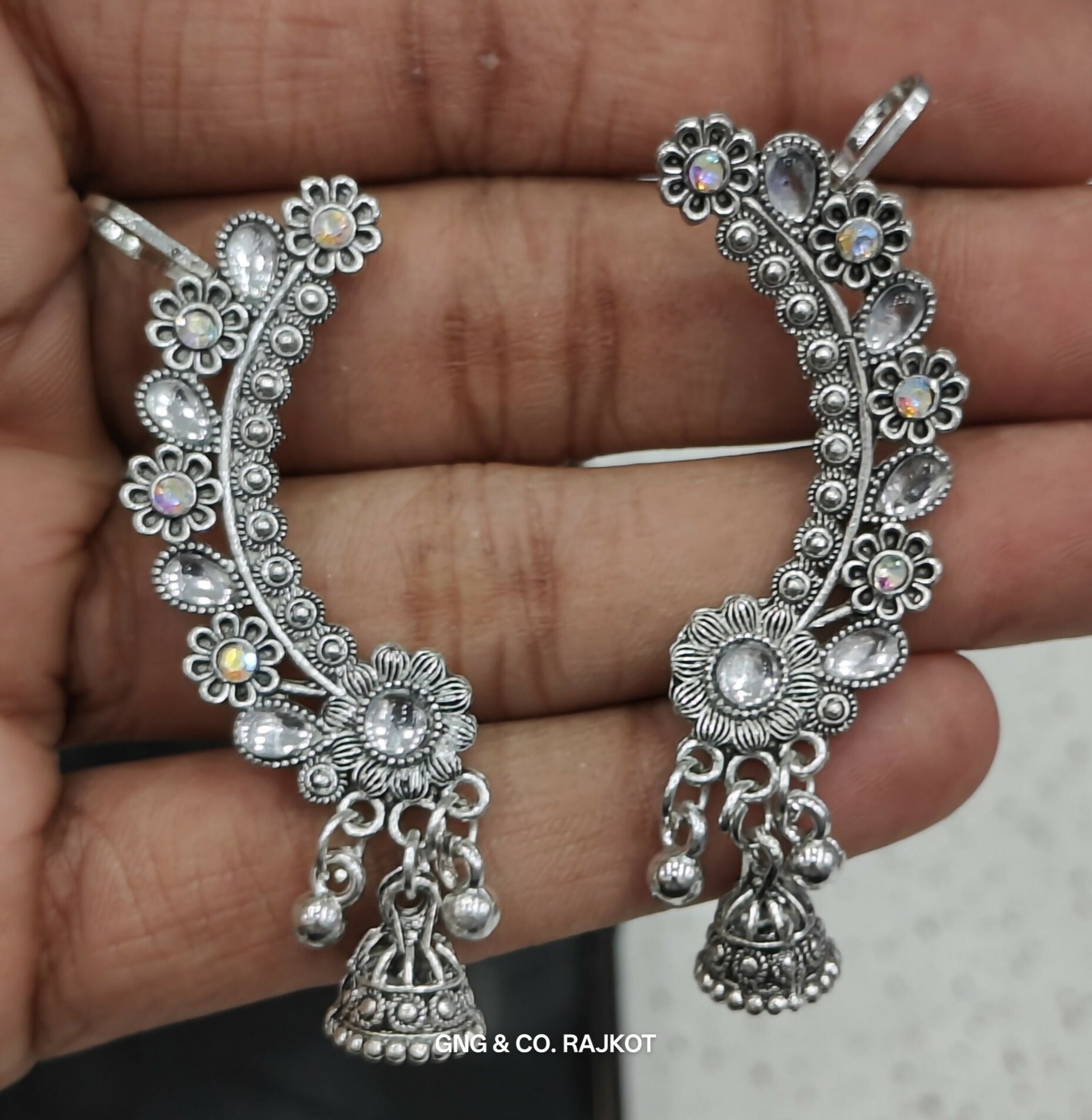 Silver Jhumka Earings