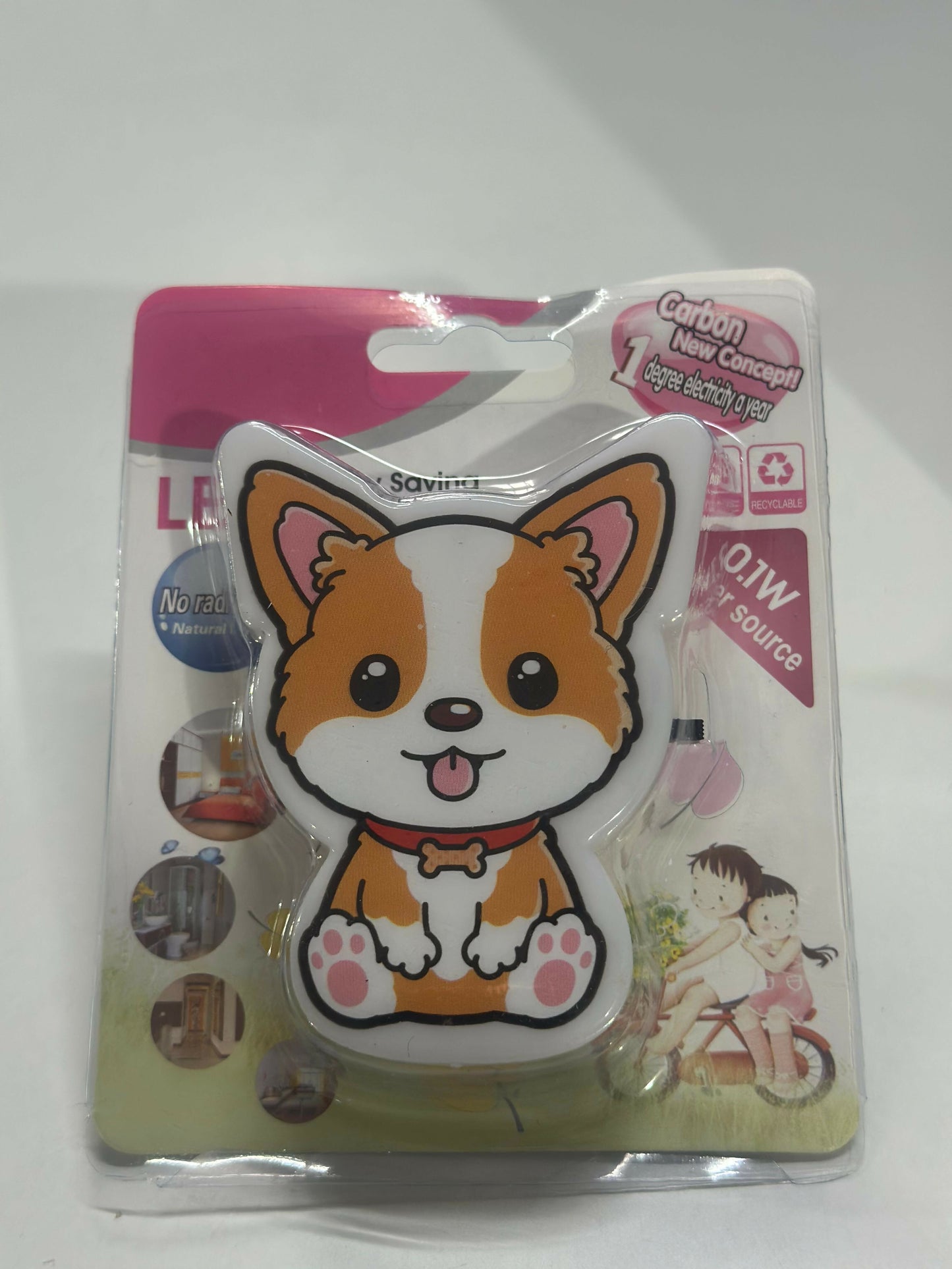 Dog Shape Plug-In LED Night Lamp for Kids Room, Bedroom & Nursery