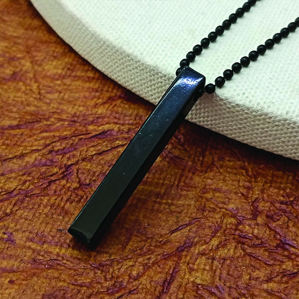 Black Bar Chain Pendent for mens