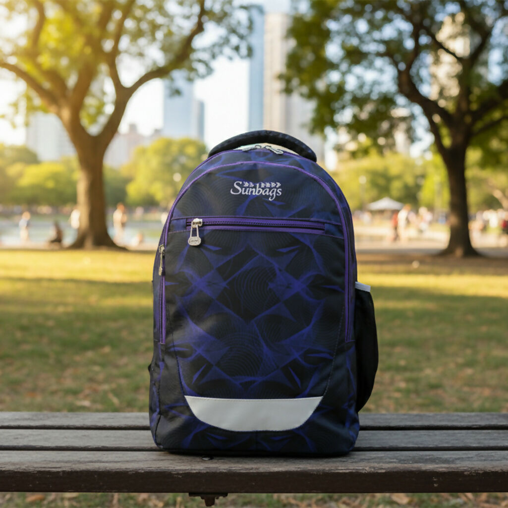 Front zippered compartment of the laptop backpack for organized storage