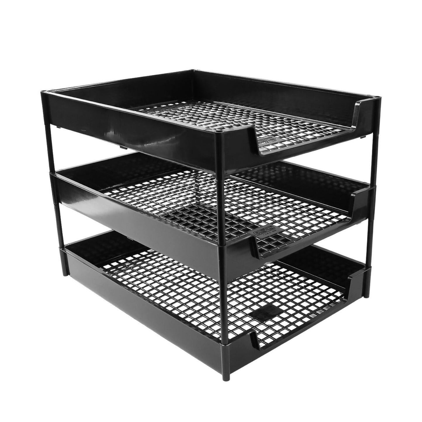 Office Mate 3-Layer Executive Document Tray | Durable Plastic File Organizer for Office (37.5 cm x 27.5 cm x 25.5 cm)