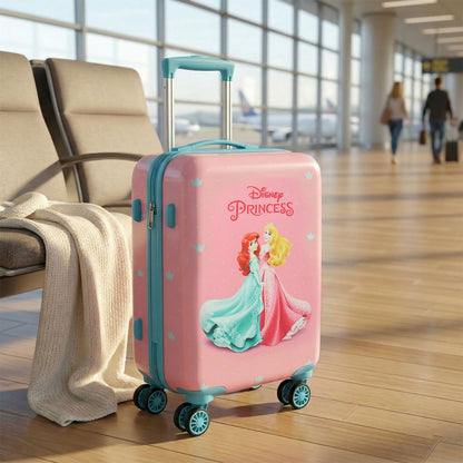 Front view of Novex Disney Princess pink 22-inch kids trolley bag