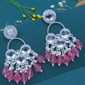 Kundan Pearl Chandbali Earrings – Silver Plated Ethnic Charm