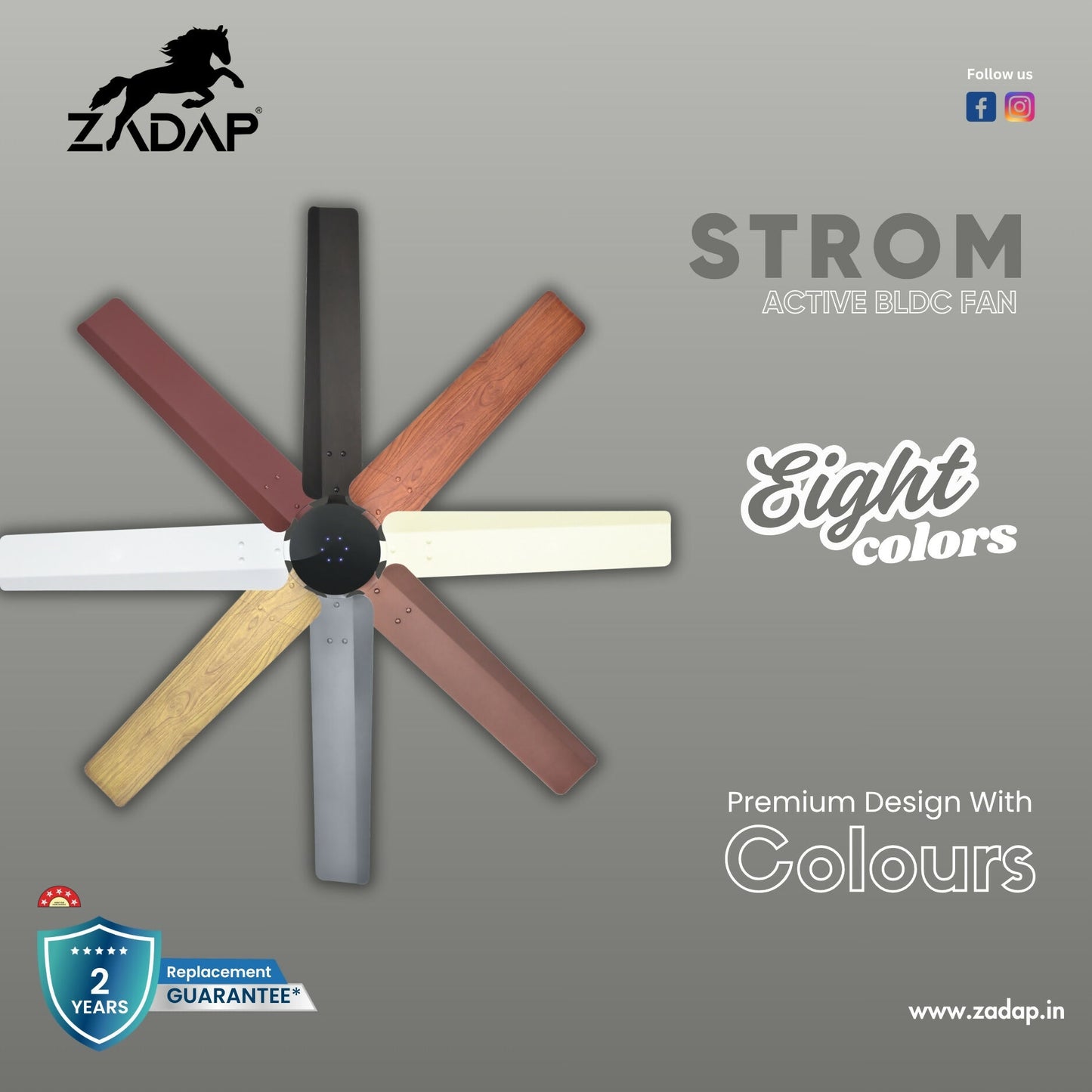 Zadap STROM High Speed BLDC Fan with Remote