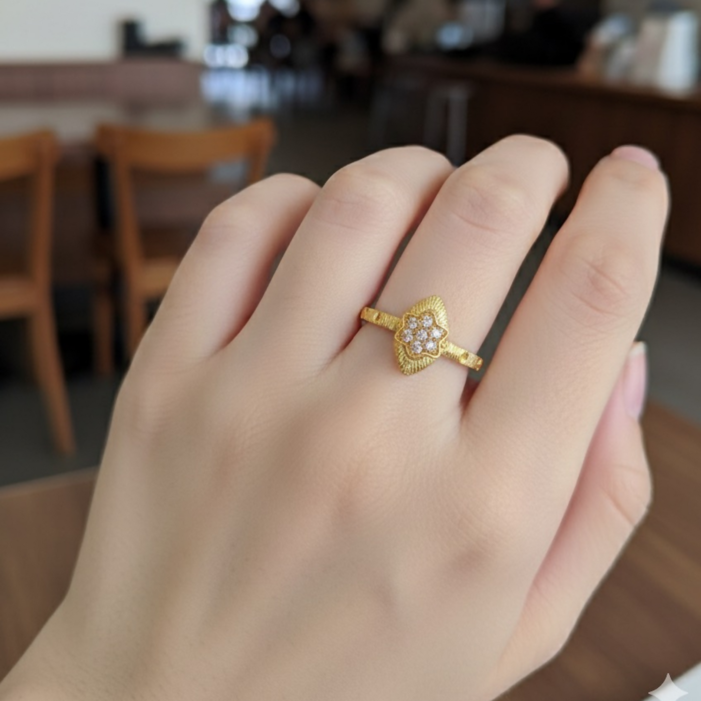 Elegant Gold-Tone Designer Ring – Pack of 6 (Mix Collection)