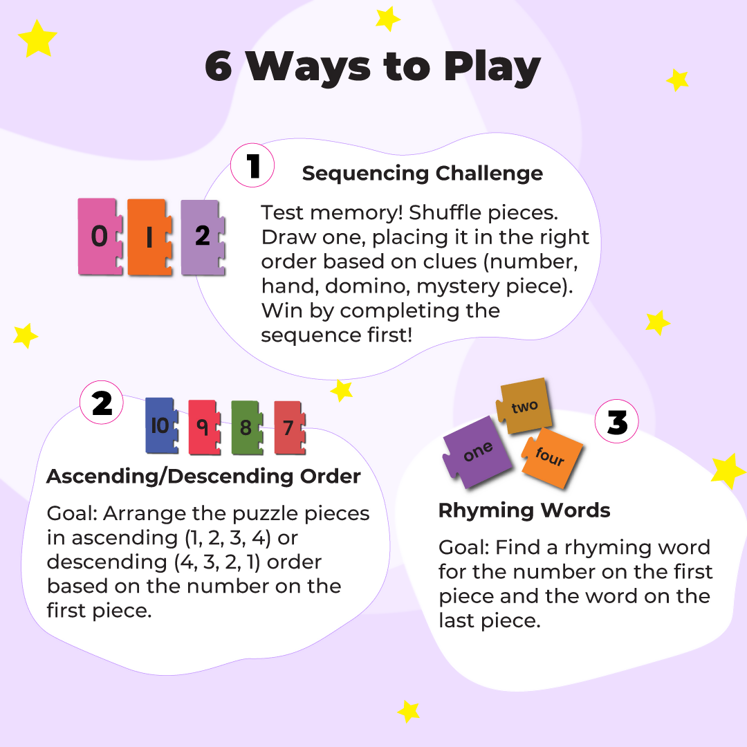 Numbers & Counting Puzzle - Ages 3+ (44 cardboard puzzle pieces) Find & Match series